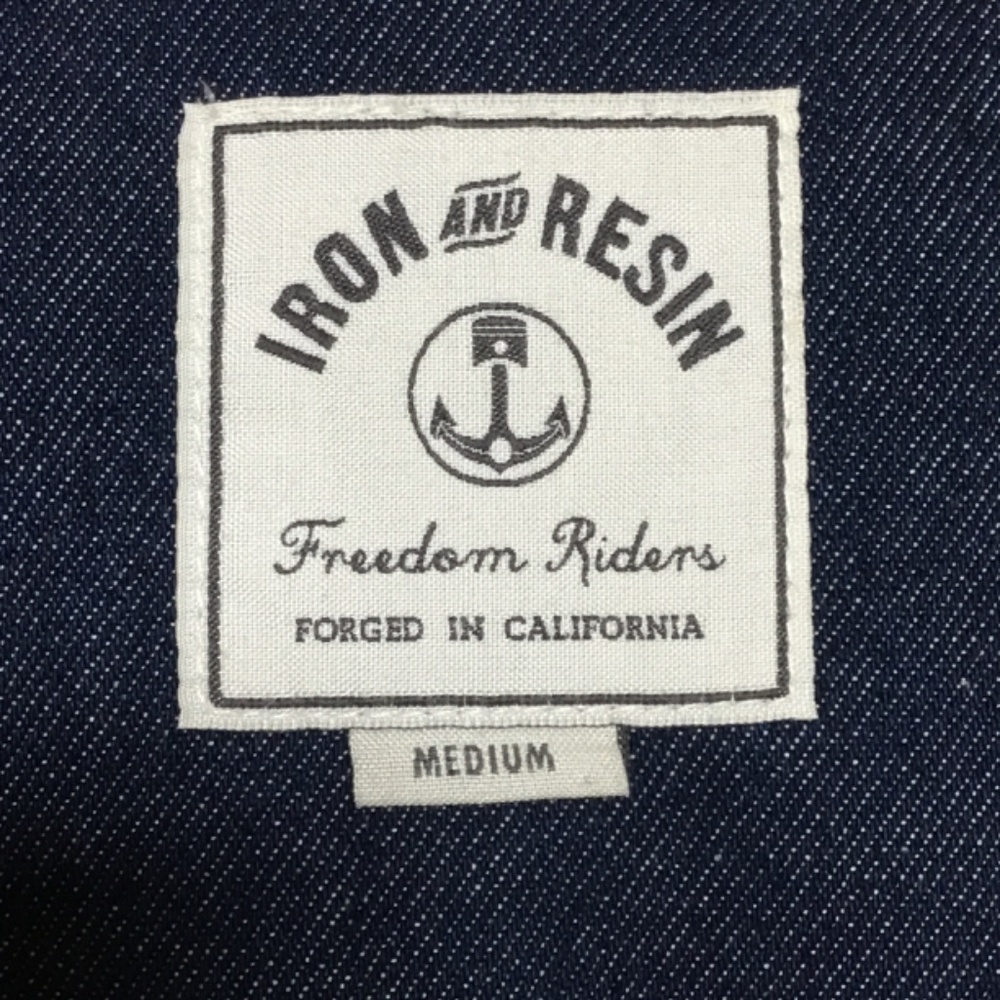 Iron & Resin Navy Blue Field Jacket with Tan Collar - Picture 8 of 16